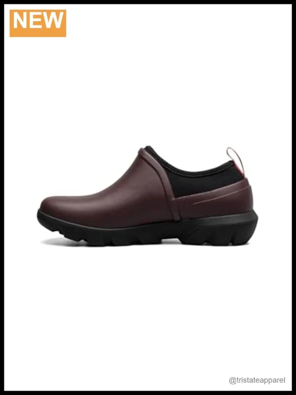 Waterproof Rain Boots with Neoprene Lining Slip-On Ankle Bootie